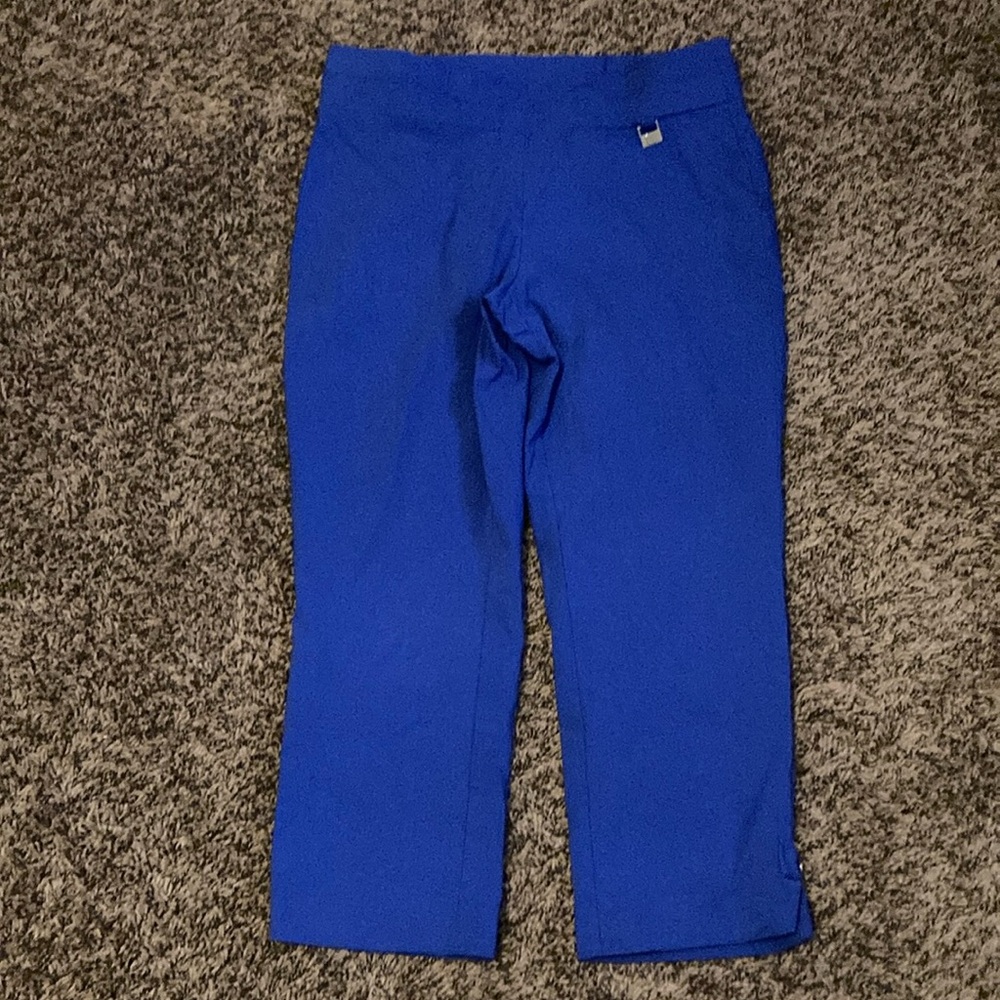 Rafaella Royal Blue Pull-Up Capri Dress Pants